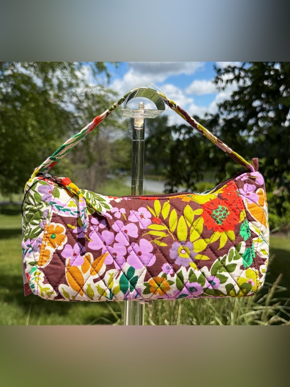 Vera Bradley Mini Slouchy Demi Crossbody Evening Garden
